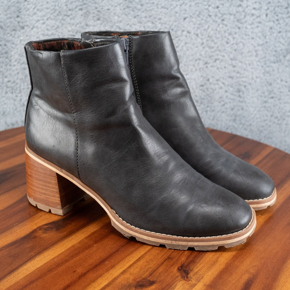 Korks CBUF21 Women Sz 6.5 Black Ankle Boots KR0009342